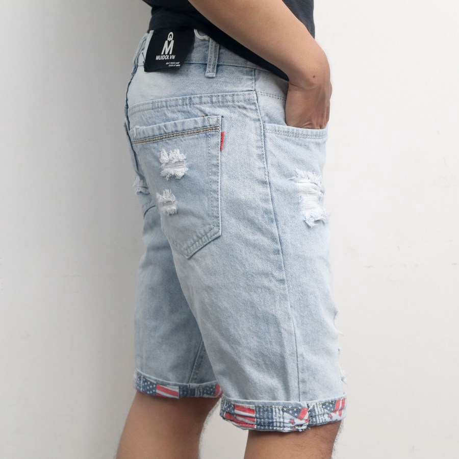 Quần short jean nam MĐ Q416 xám đậm | BigBuy360 - bigbuy360.vn