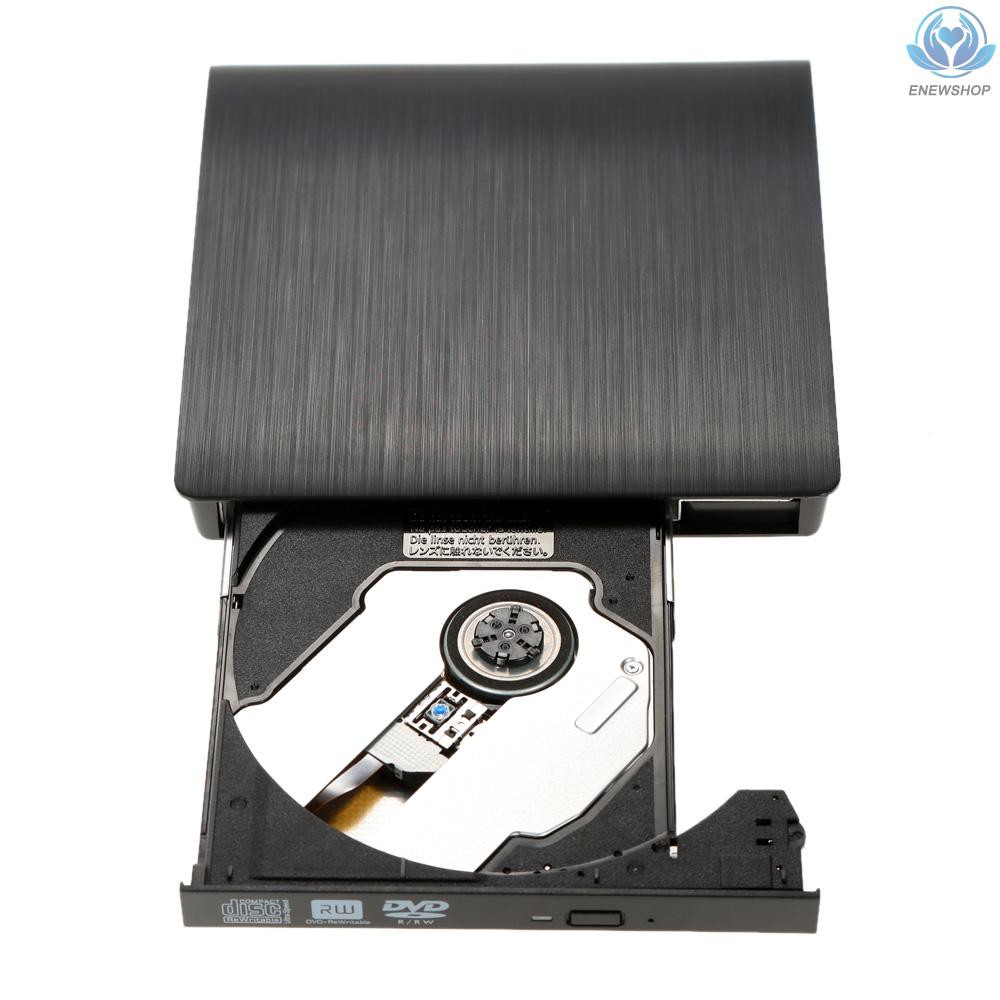 【enew】Ultra Slim Portable USB 3.0 DVD-RW External DVD Drive DVD Player Burner Writer for Linux Windows Mac OS