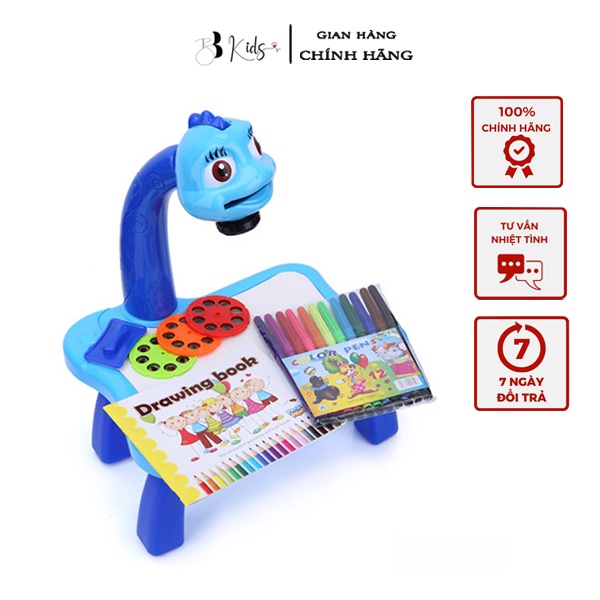 Bàn tập vẽ thông minh có máy chiếu hình ảnh cho bé tập tô vẽ sáng tạo BB kids làm từ chất liệu nhựa ABS an toàn cho trẻ