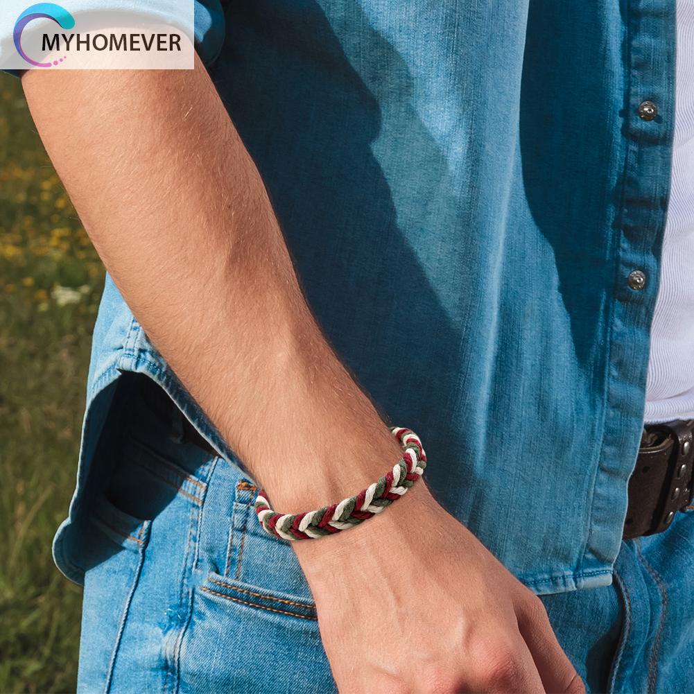 Vòng tay dây bện nhiều màu sắc phong cách dân tộc