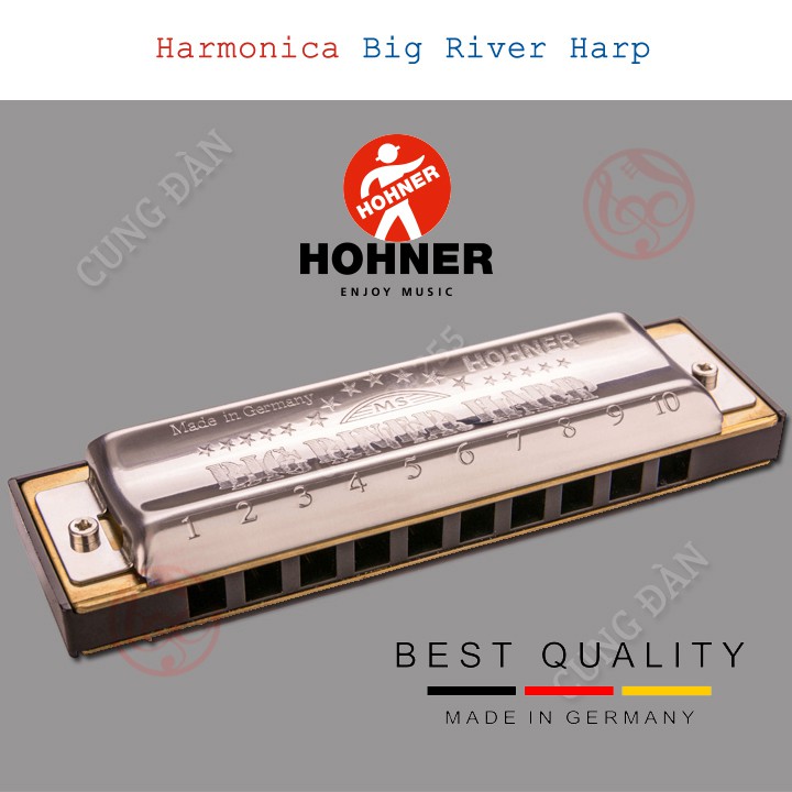 Kèn Harmonica HOHNER Big River Harp Tone C (Đô trưởng)  - Hộp cứng kèm khóa học