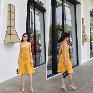 Đầm hai dây đuôi cá