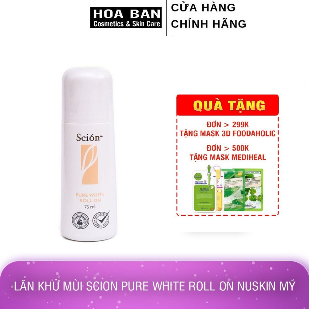 Lăn Khử Mùi Scion Pure White 75ml Roll On Nuskin Mỹ