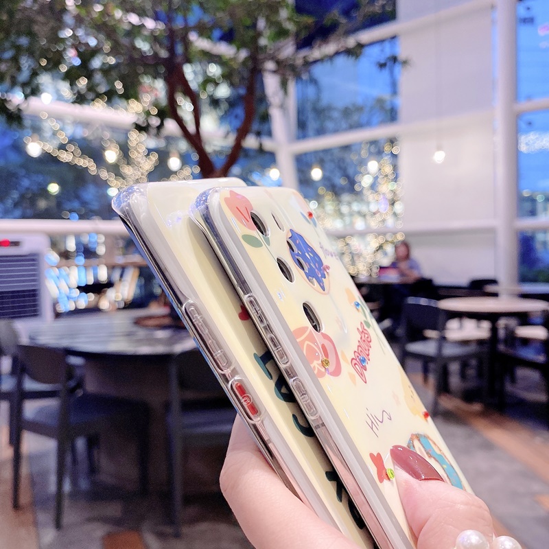 Ốp điện thoại trong suốt họa tiết hoạt hình cho Samsung Galaxy S21 Ultra Note 8 9 20 10 Plus S20 FE S10 Plus S9 5G