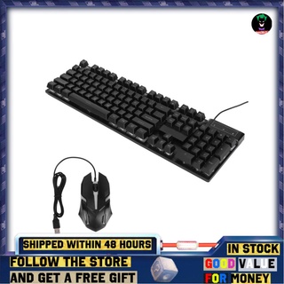 Sinhopsa Keyboard and Mouse Combo  Quick Response Ergonomic Design Plug Play LED Backlit Gaming for Office Home