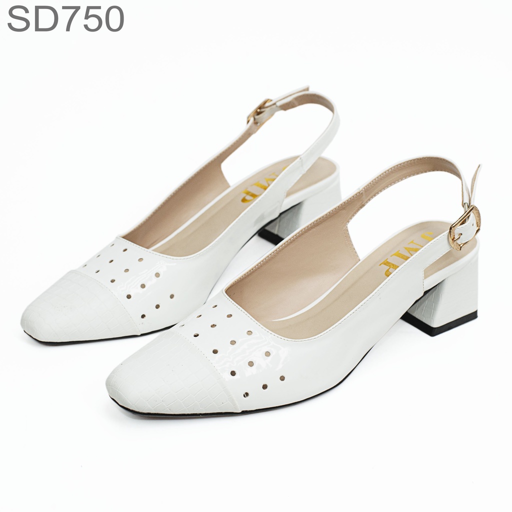 Giày Sandal Mũi Vuông Phối Da Bóng - SD750 - JMP