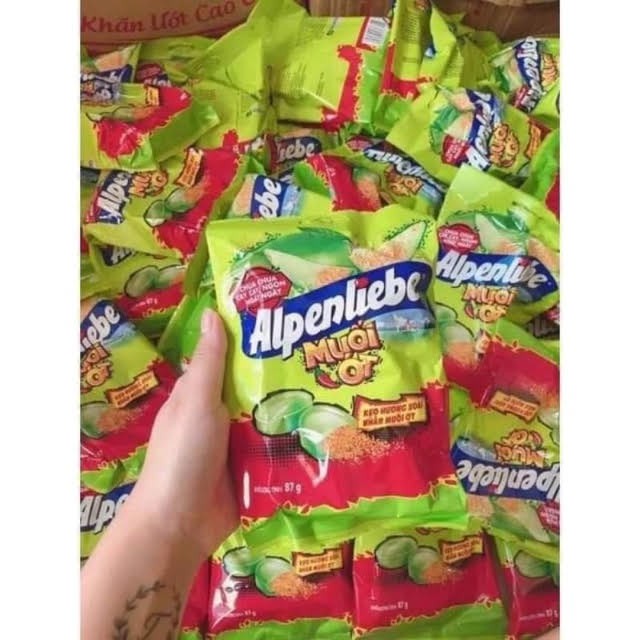 [ Sẵn hàng - Siêu ngon ] Combo 2 gói Kẹo Alpenliebe Hương Xoài Nhân Muối Ớt (Gói 77 Viên)