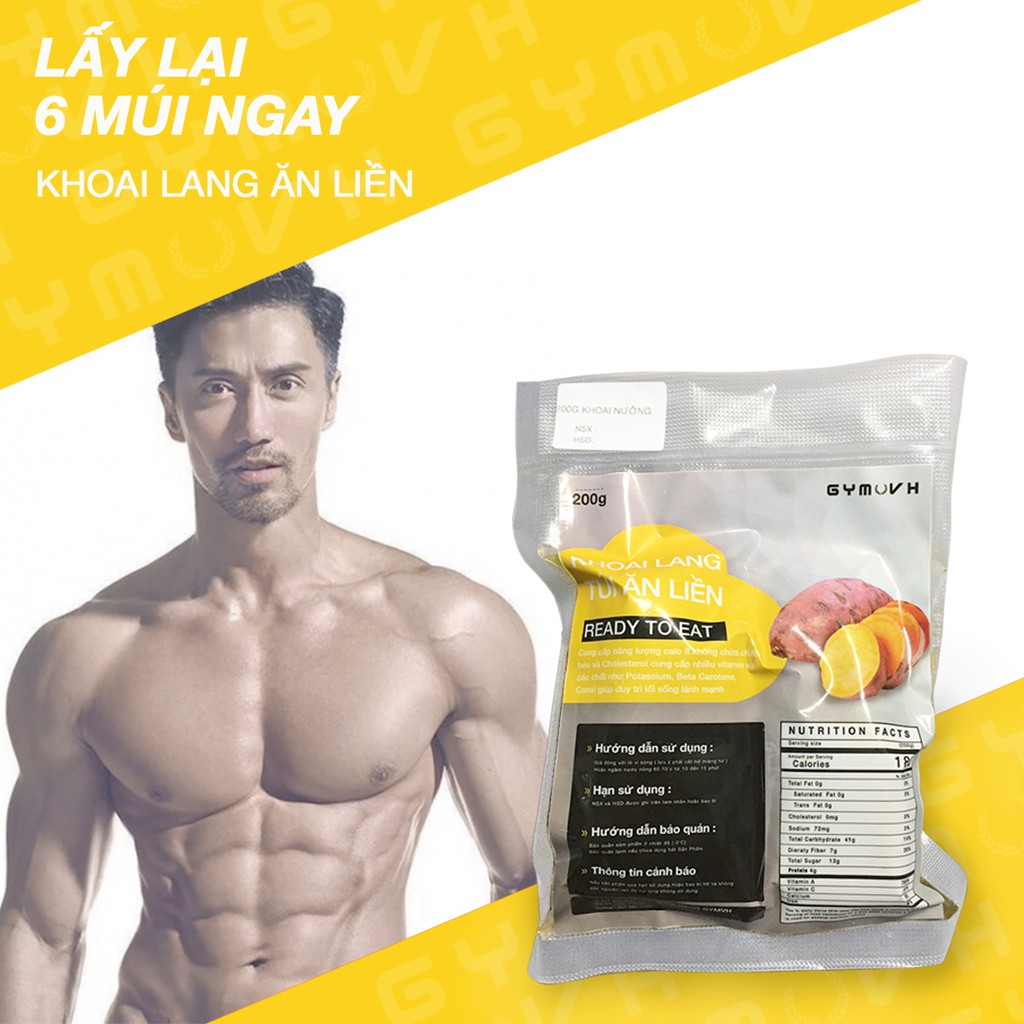 Khoai Lang Ăn Liền - GÓI 200G GIẢM CÂN ĂN KIÊNG GYMVH