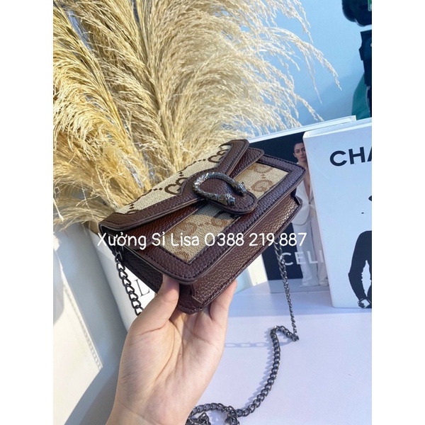Túi Đeo Chéo Vải Dệt Chữ To Viền Màu (Hàng rẻ đẹp) - MS318