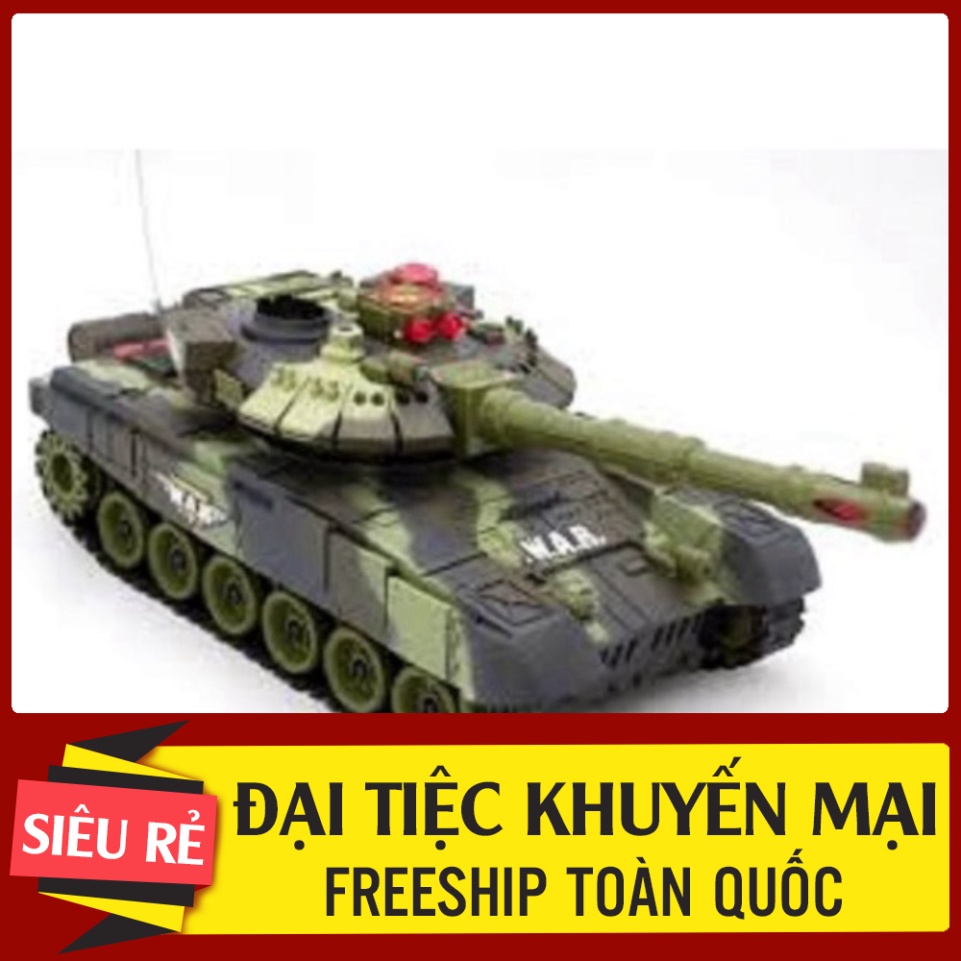 Xe tăng điều khiển từ xa SIZE LỚN - Xe tăng chạy bằng xích dùng pin sạc có nhạc có đèn