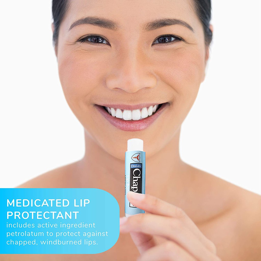 (4.25g) Son Dưỡng Môi Chap Ice lip balm Medicated|Moisture SPF15 Chính Hãng (USA)