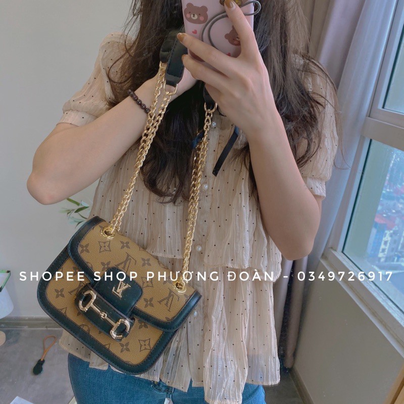 [Mã WAST10K giảm 10K đơn bất kỳ] [Eo vi Hà Hồ] Túi da mềm nhiều ngăn size 20cm sang chảnh