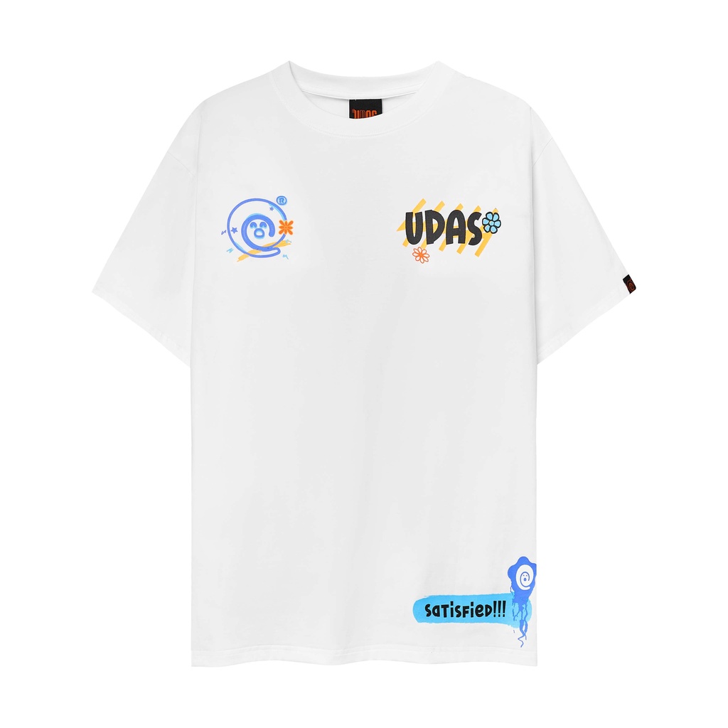 Áo thun tay lỡ UDAS phông Unisex nam nữ Cotton oversize form rộng BLOSSOM - Trắng | BigBuy360 - bigbuy360.vn