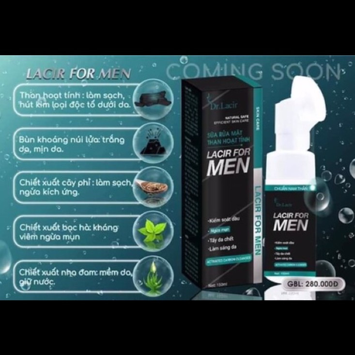 [kèm quà] SỮA RỬA MẶT DÀNH CHO NAM LAMER DR.LACIR - sạch đến không ngờ, thay thế kem cạo râu (LACIR FOR MEN) | BigBuy360 - bigbuy360.vn