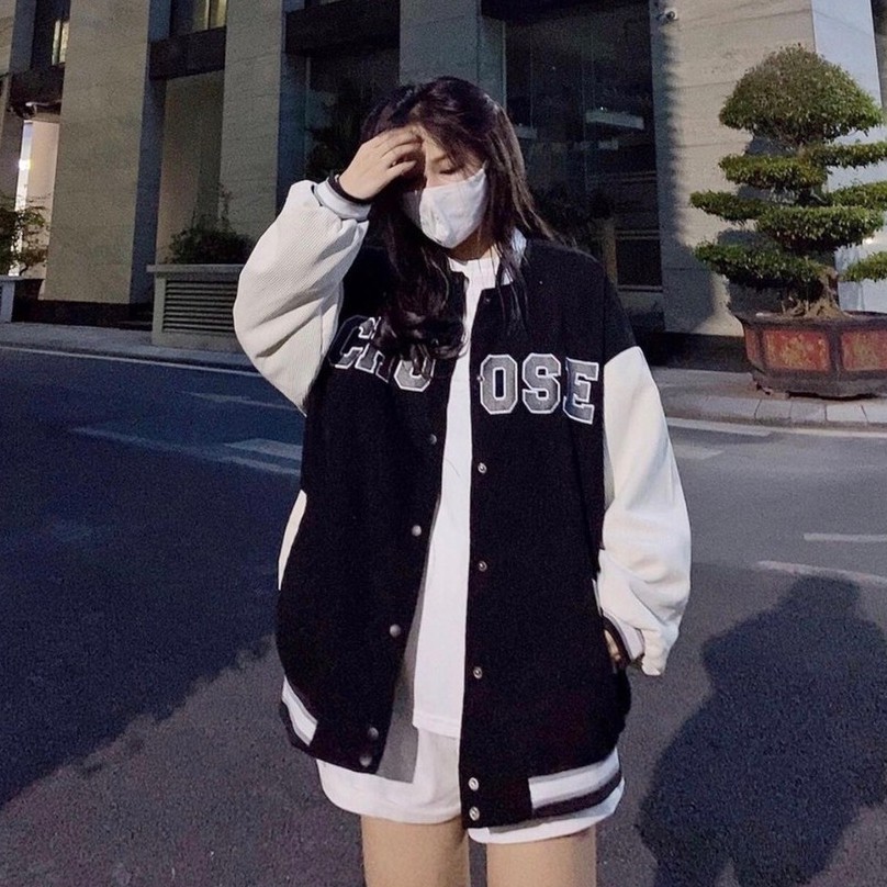 Áo Khoác Bomber CHOOSE Áo Khoác Chất Nhung Dày Dặn Form Rộng Unisex Nam Nữ Mặc Thoải Mái [Ảnh Thật + Video]