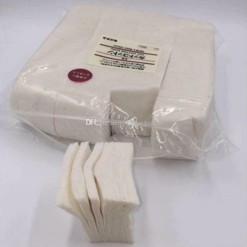 Bông tẩy trang Muji _ Ecru không tẩy organic _ 180 miếng 50×60mm