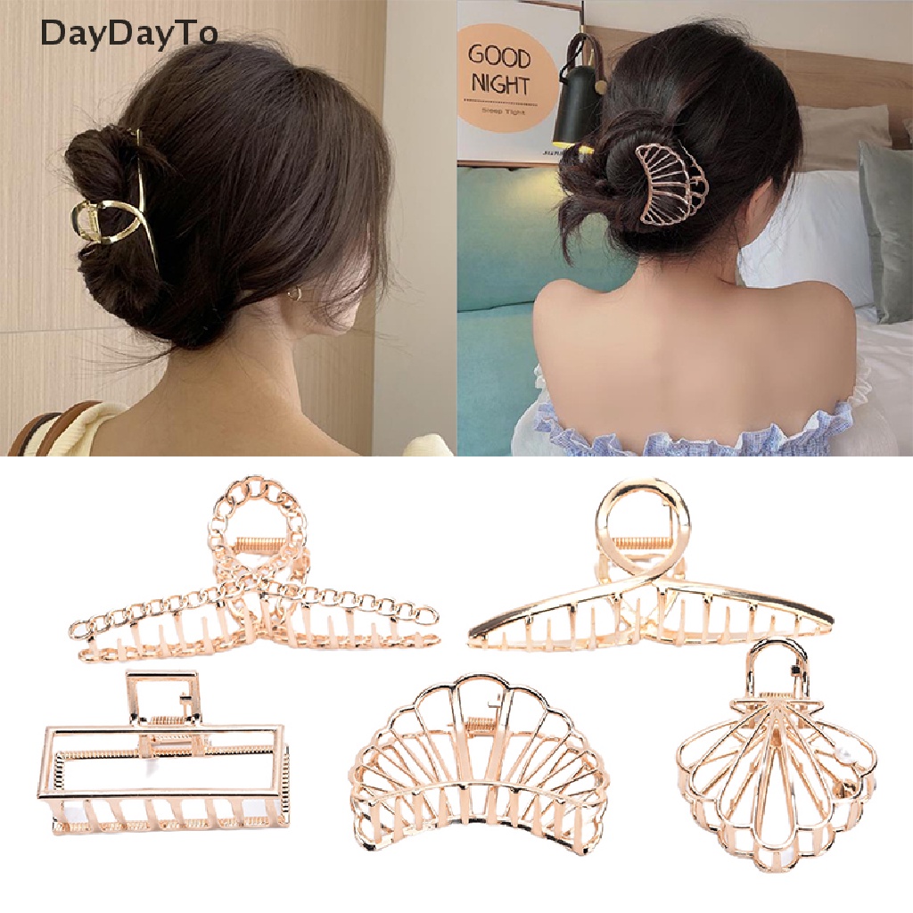 Kẹp Tóc Càng Cua Bằng Kim Loại Cho Nữ