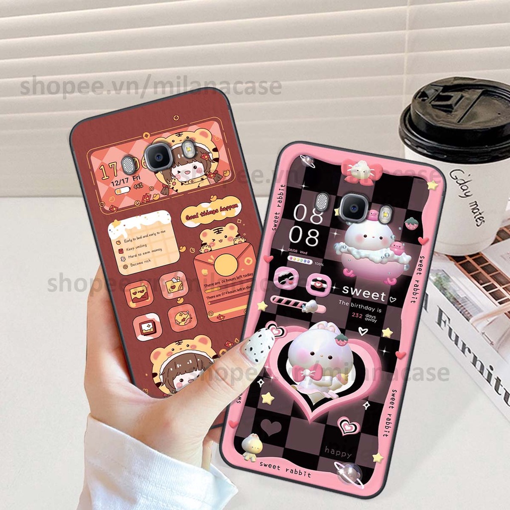 Ốp Samsung J5 / J7 2016 / J510 J710 hình đồng hồ icon gấu mèo cute cực dễ thương ngộ nghĩnh
