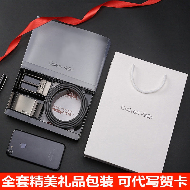 Thắt Lưng Da Bò ck Cài Khóa Tự Động Thiết Kế Đơn Giản Hợp Thời Trang Cho Nam mc6v