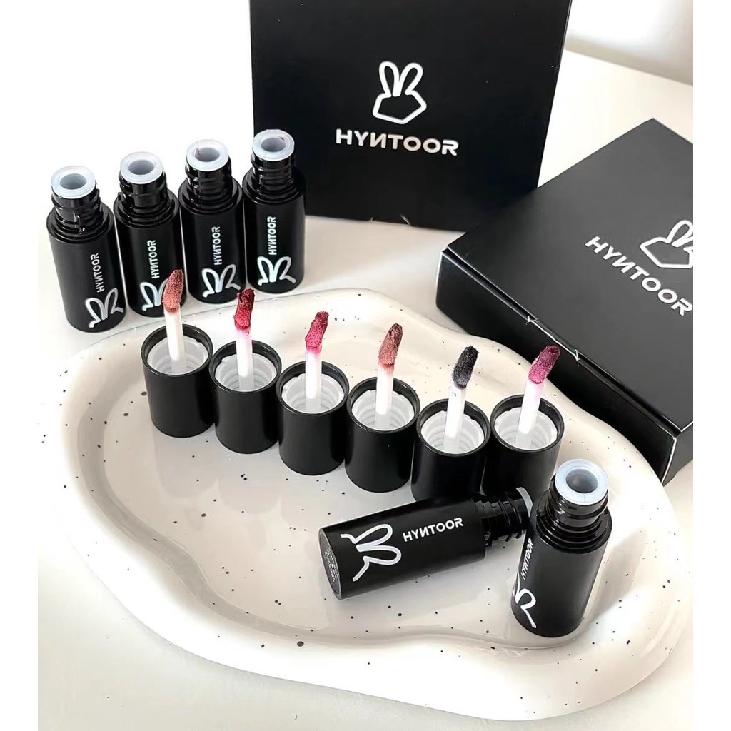 Hyntoor Black Son môi Đen Tím Đỏ Nâu Nude Không thấm nước Lâu trôi Mờ Son chất lỏng giá rẻ