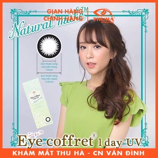 (01 Mắt) Kính Áp Tròng 1 Ngày SEED màu ĐEN có độ cận (Lens Eye Coffret 1 Day UV NATURAL MAKE) (CHÍNH HÃNG)
