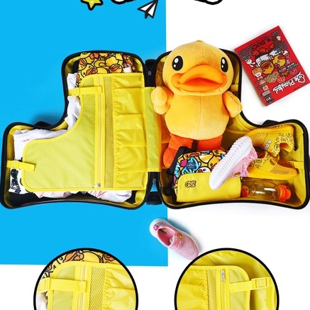 [Hàng Sẵn mới về] Vali Du lịch kiêm xe đẩy B.Duck chính hãng họa tiết B.Duck nhí - Vali B.Duck bản quyền xe đẩy tiện lợi