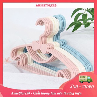 Móc treo quần áo cho bé [NHỰA CAO CẤP] - BỘ 5 MÓC TREO quần áo đa năng cho bé hình nơ đáng yêu màu sắc nhã nhặn