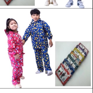 Áo mưa bộ em bé vải dù