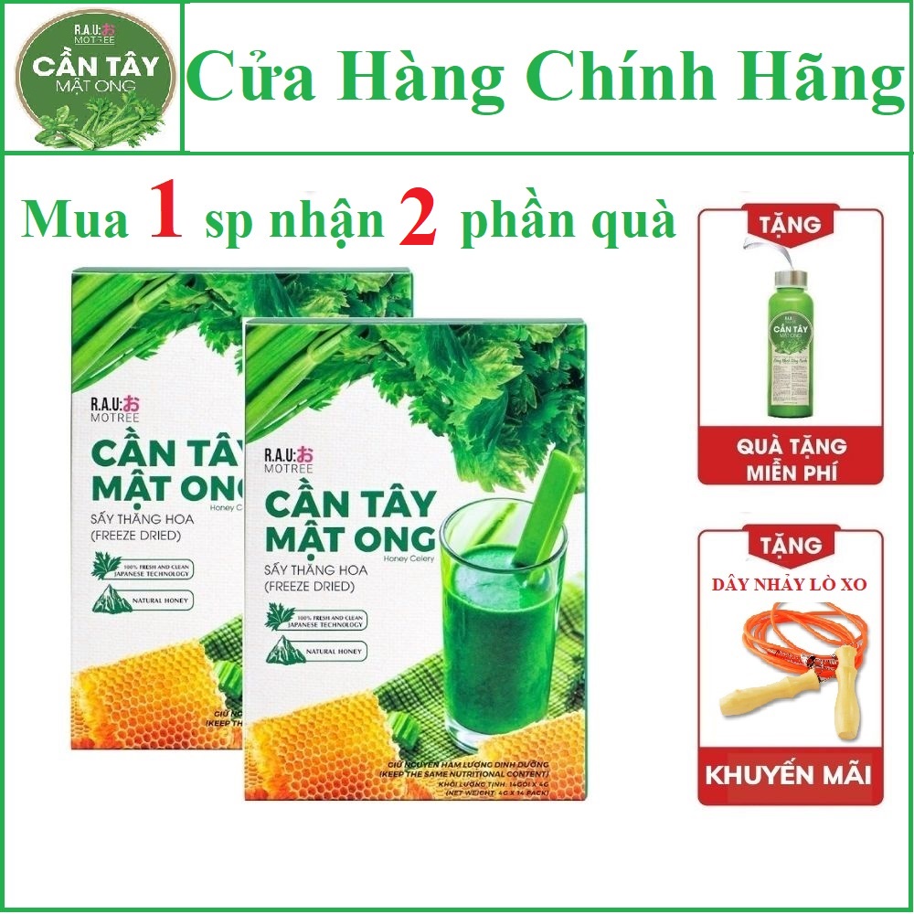 [CHÍNH HÃNG] Bột cần tây, Cần tây mật ong Motree, hộp 14 gói giúp giảm cân, dáng đẹp, thanh lọc cơ thể, bổ sung vitamin.