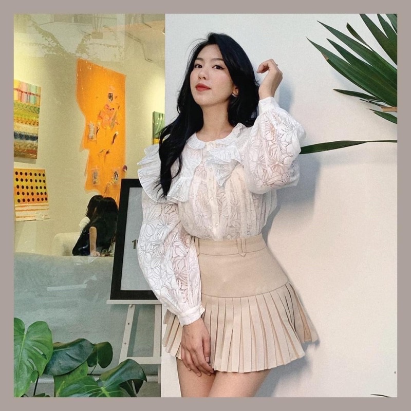 Áo sơ mi bèo hoa nổi