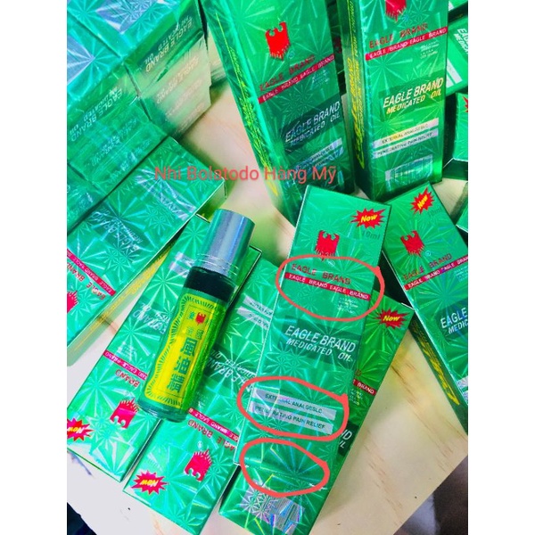 Dầu gió xanh Eagle Brand Medicated Oil 10ml (mini dạng lăn)