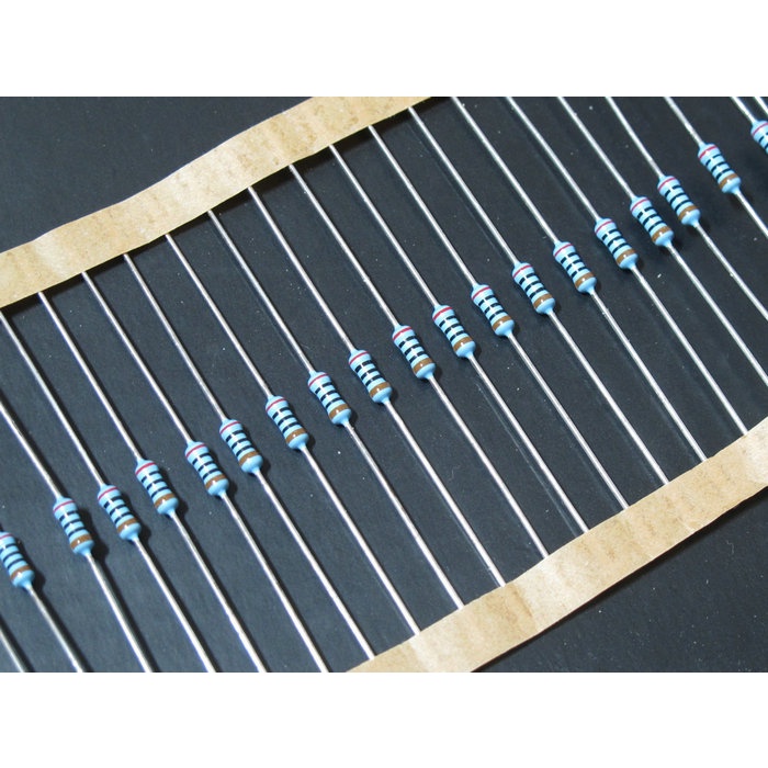 Điện trở vạch màu 200R 1/4W kích thước 2.5 x 6.5mm