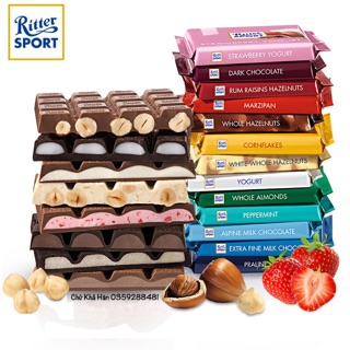 Socola Ritter Sport Đức 100g nhiều vị