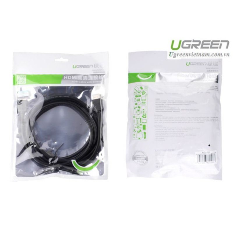 Dây cáp HDMI cao cấp hỗ trợ Ethernet + 4k*2k chính hãng Ugreen 10109 dài 5M - Hàng Chính Hãng Bảo Hành 18 Tháng