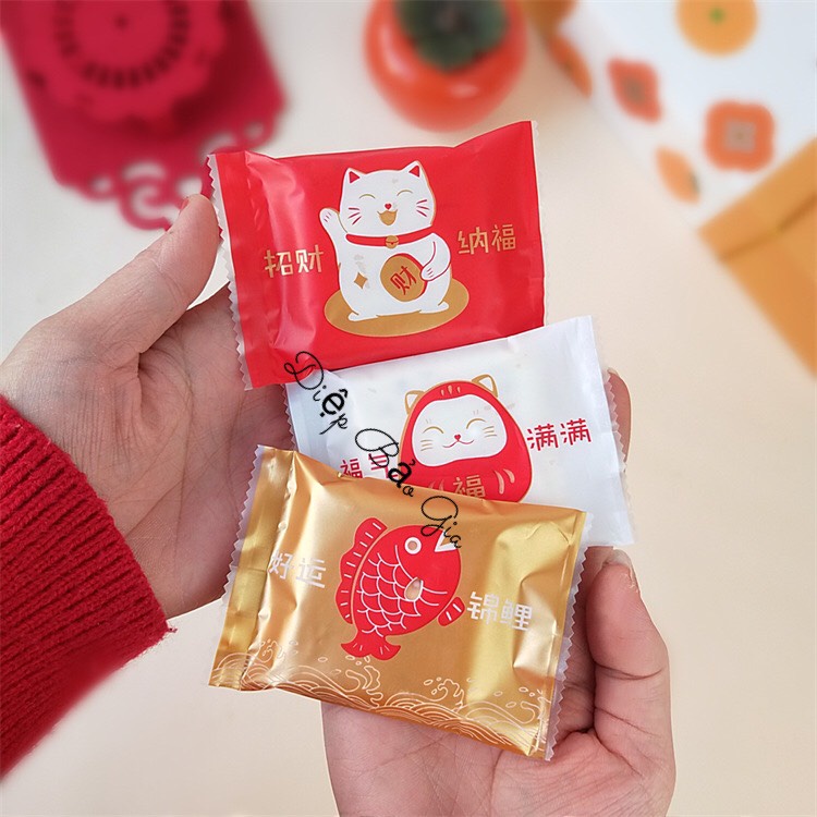 Túi đựng bánh quy/trà hoa Hồng Ngư HC52 (100c)
