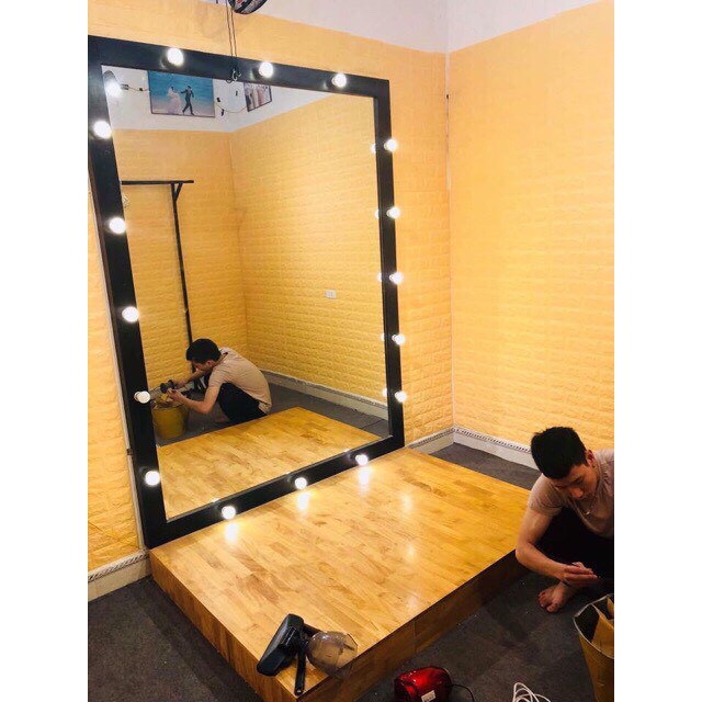 (Dày 5mm) Xôp dán tường 3D dán tường màu vàng Amyshop