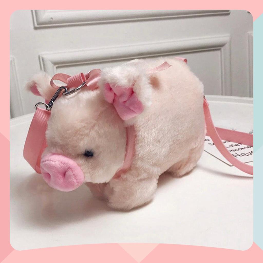 Túi Đeo Chéo Gấu Bông Hình Con Heo -  Túi Đeo Vai Gấu Con Heo Dễ Thương