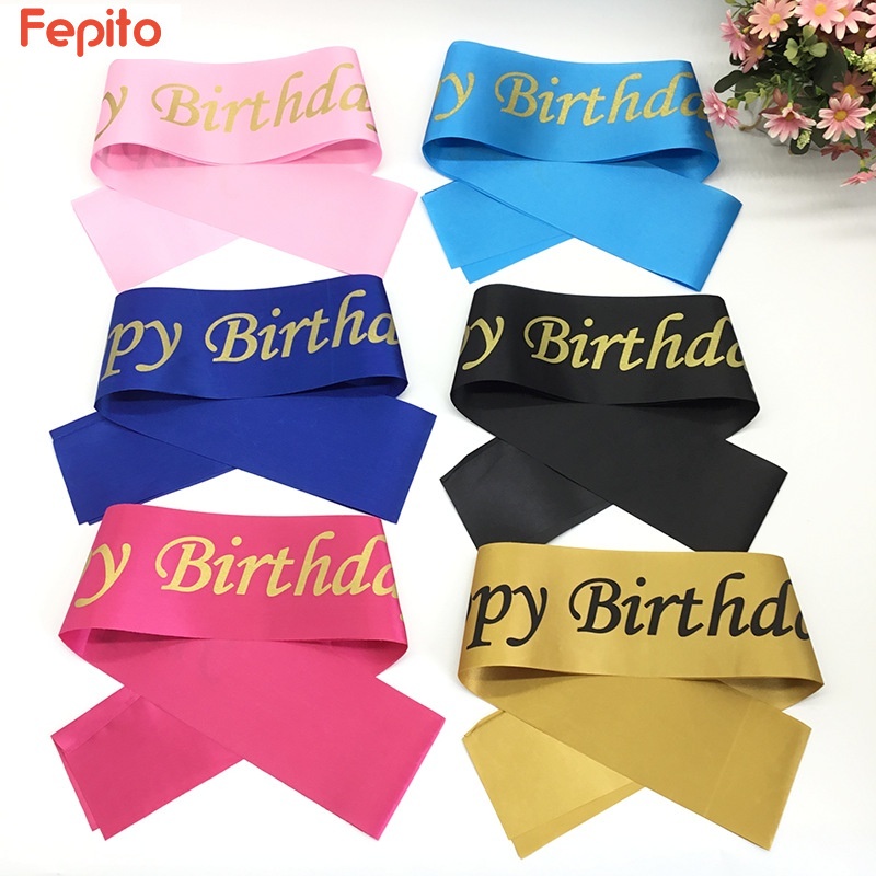 Dây Đeo Vai In Chữ Happy Birthday Trang Trí Tiệc Sinh Nhật