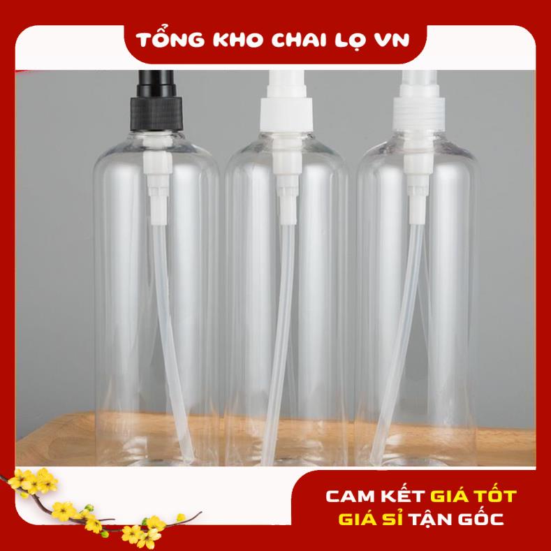 Chai Chiết Mĩ Phẩm ❤ SIÊU RẺ ❤ Chai nhựa vòi nhấn sữa tắm 500ml Thân Cao chiết mỹ phẩm , phụ kiện du lịch