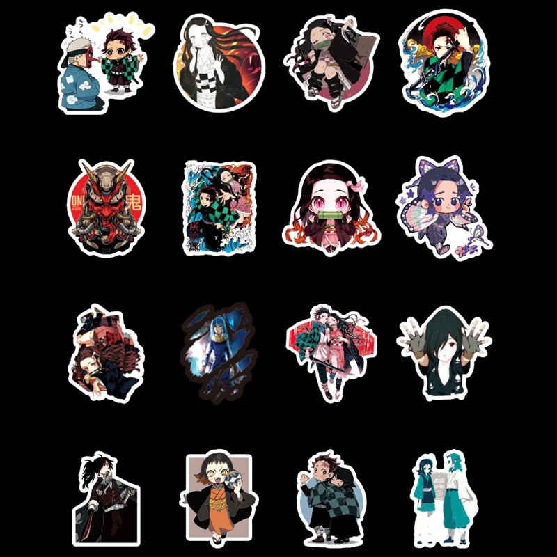 ❉ Demon Slayer: Kimetsu no Yaiba - Series 01 Anime Stickers ❉ 50Pcs/Set Mixed Luggage Laptop Skateboard Doodle Stickers