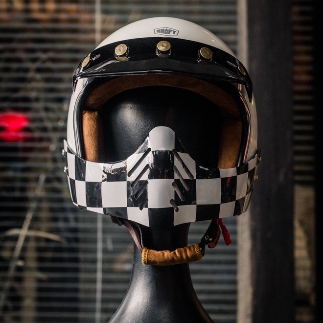 MaskRace KRAFT - Hàm rời cho nón bảo hiểm 3/4  - Ares/Anti (Kraft Helmet)