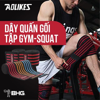 Dây Quấn Đầu Gối Tập GYM Aolikes Knee Wraps - 2 màu Xanh/Đỏ