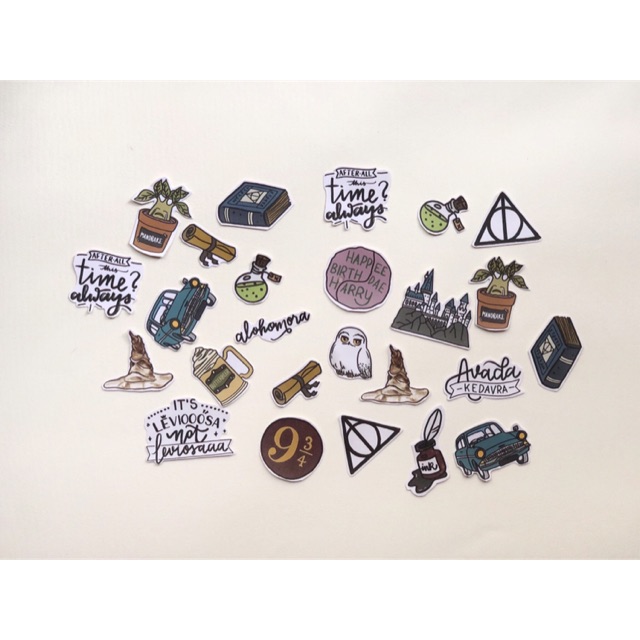 Set 30 miếng dán sticker trang trí Harry Potter