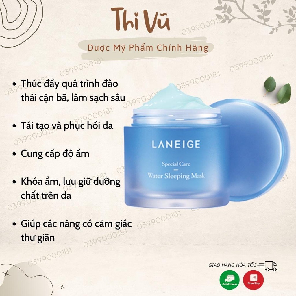 Mặt nạ ngủ Laneige Water Sleeping Mask - Thi Vũ