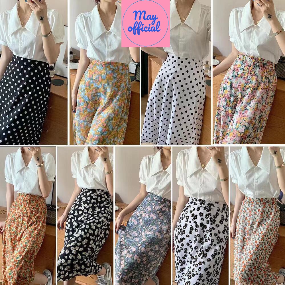 Chân váy hoa nhí vintage nhiều màu