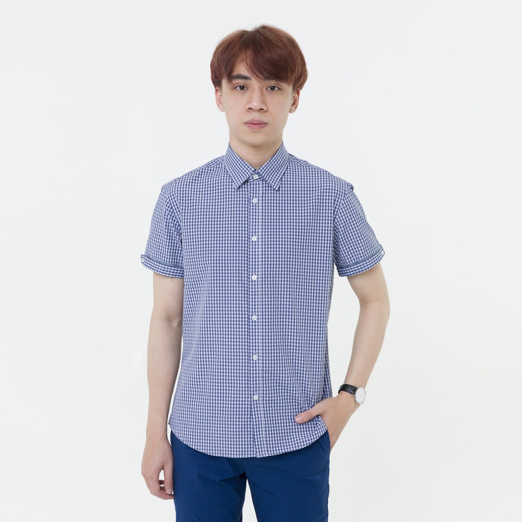 Áo sơ mi nam tay ngắn The Shirts Studio Hàn Quốc 42F2113BL