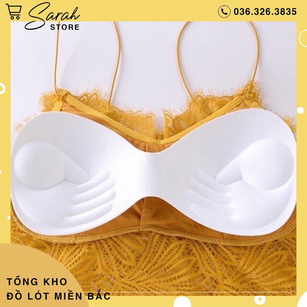 Áo Ren 2 Dây Croptop Ren, Áo Sợi Bún Hai Dây Ren Có Mút Đệm 9936 | BigBuy360 - bigbuy360.vn