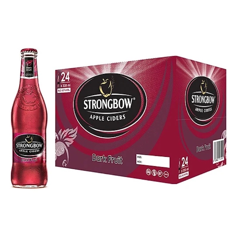 Thùng 24 Chai Strongbow Dark Fruit - Vị dâu đen