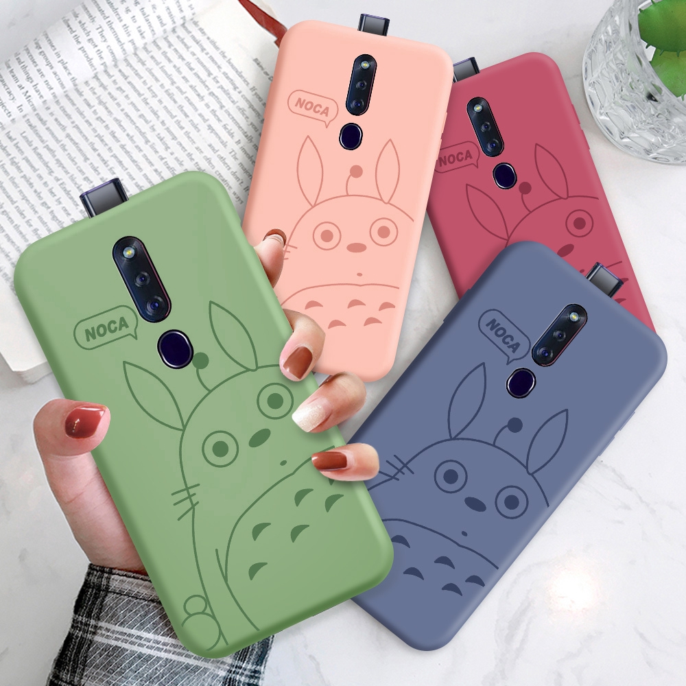 Ốp điện thoại silicone lỏng in hình anime Ghibli cho OPPO F11 Pro F9 F1S F3 F5 Plus Youth A77 A7X