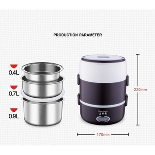 CẶP LỒNG CÀ MEN Ủ CƠM 3 TẦNG CẮM ĐIỆN